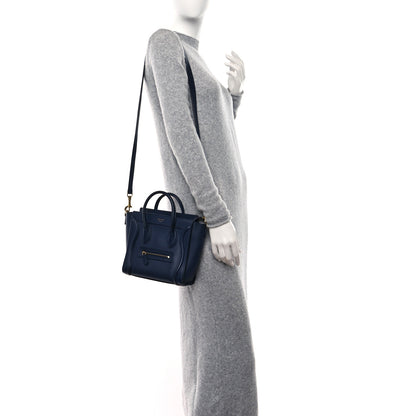 Celine Smooth Calfskin Nano Luggage Navy Blue 2 of 13
