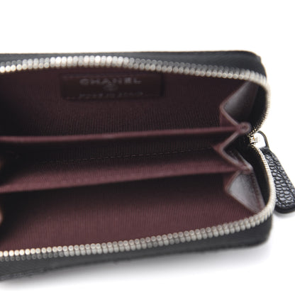 Chanel Caviar Quilted Zip Card Holder Black 4 of 6