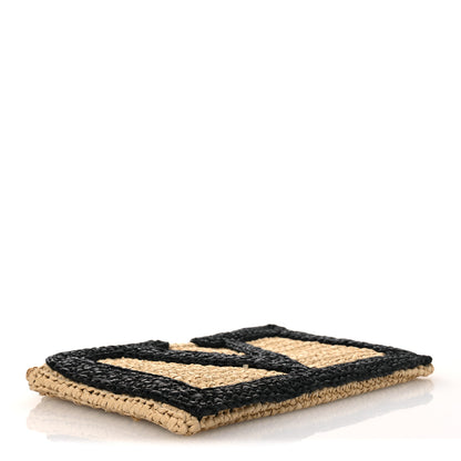 Valentino Garavani Raffia Viva Superstar Clutch Naturale Black 4 of 7