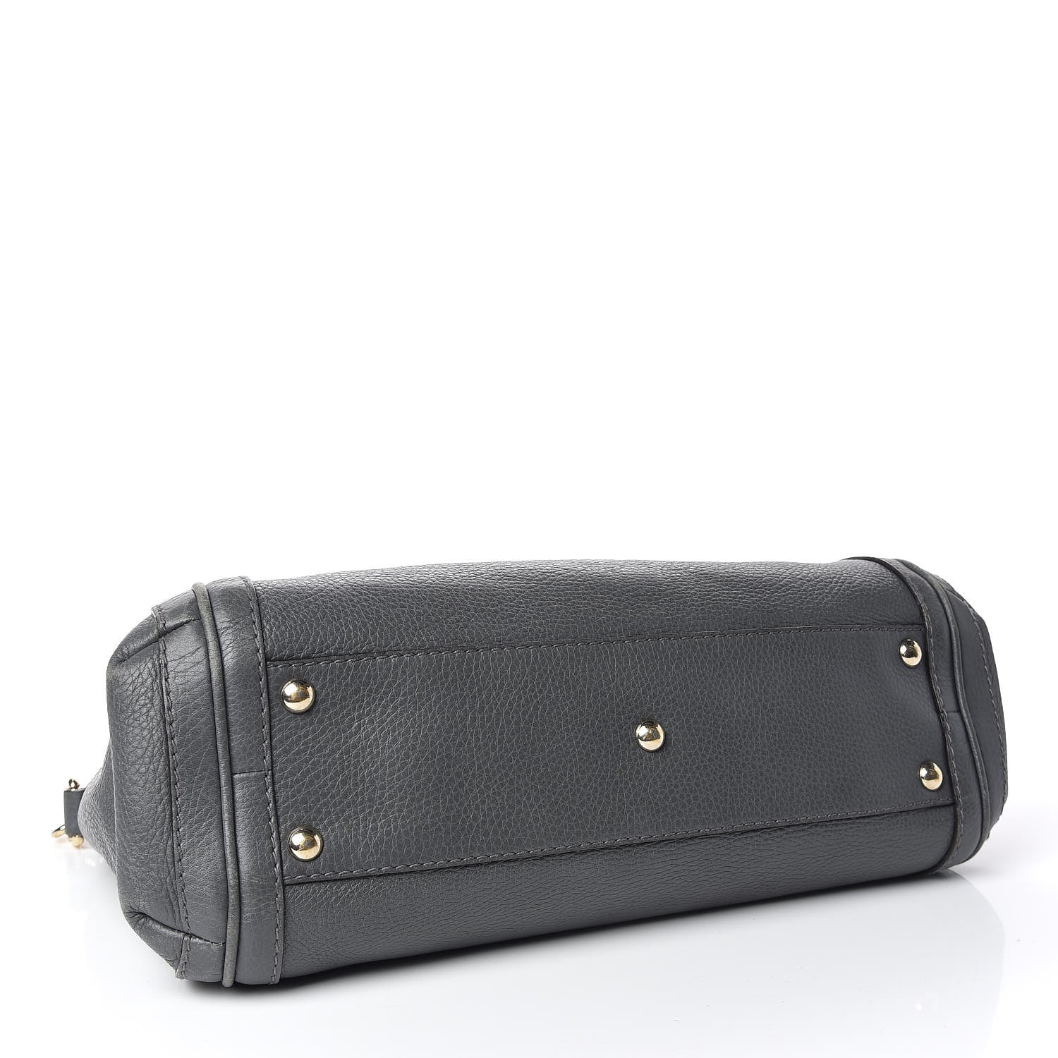 Gucci Pebbled Calfskin Small Bella Top Handle Bag Gray 5 of 17