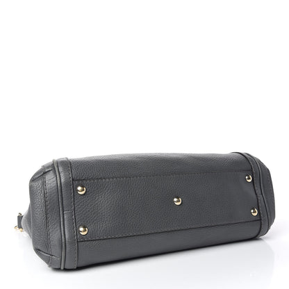 Gucci Pebbled Calfskin Small Bella Top Handle Bag Gray 5 of 17