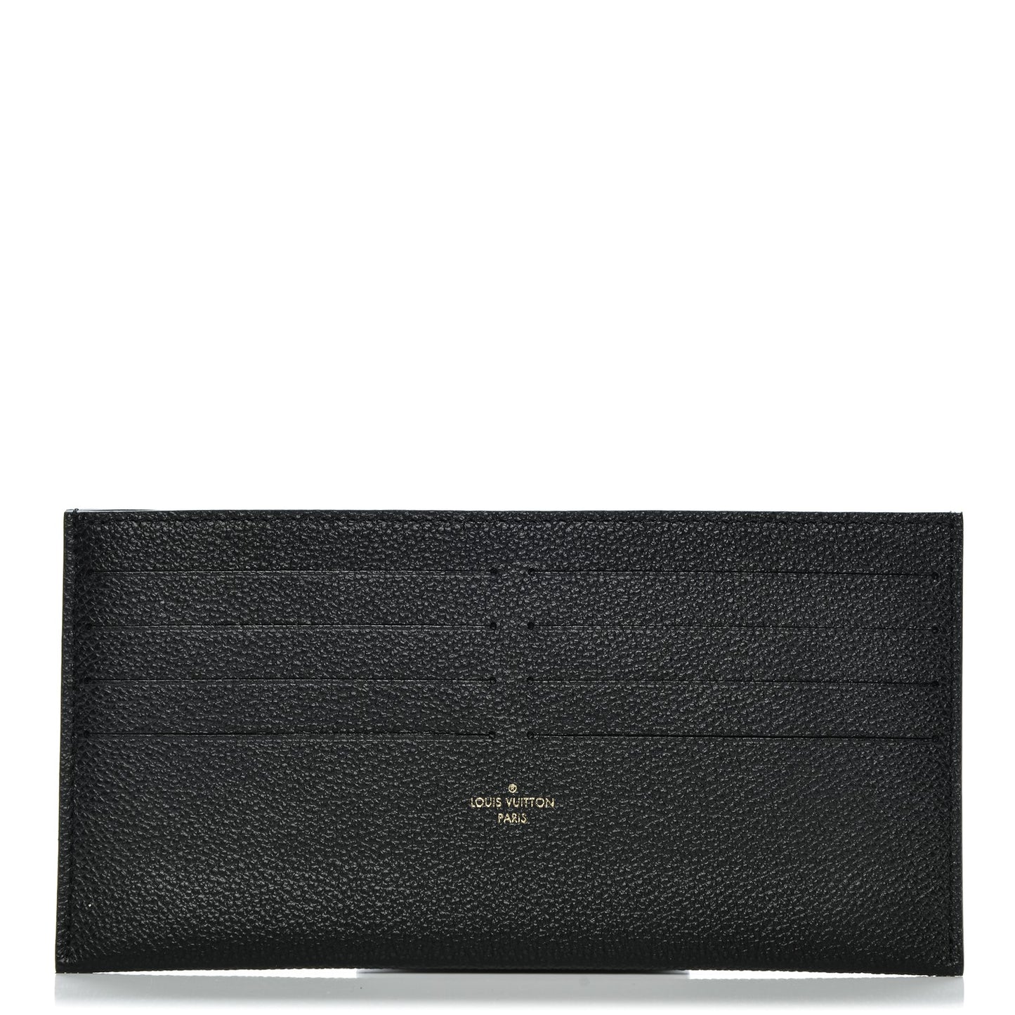Calfskin Felicie Chain Wallet Card Holder Insert Black