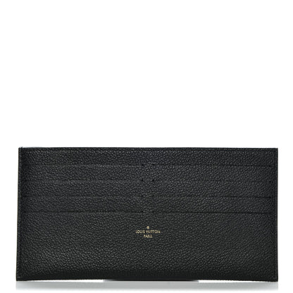 Louis Vuitton Calfskin Felicie Chain Wallet Card Holder Insert Black 1 of 6