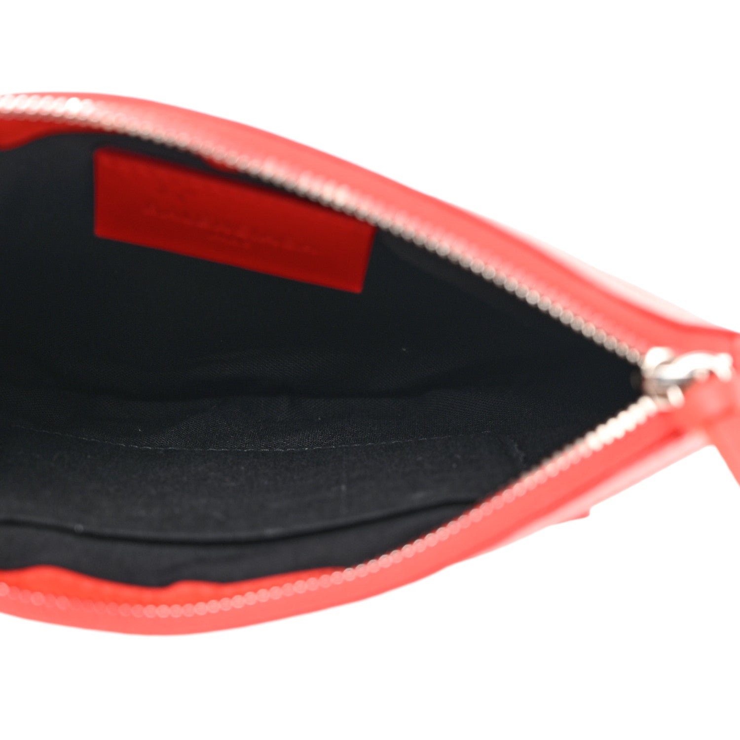 Balenciaga Matte Goatskin Rubber Covered Classic Hardware Small Pouch Rouge Coquelicot 5 of 9