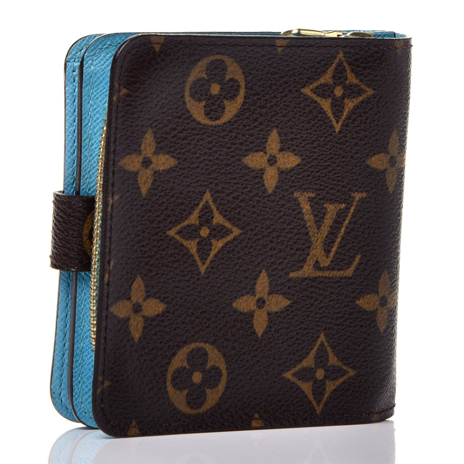 Louis Vuitton Monogram Groom Compact Zip Wallet Blue 3 of 7