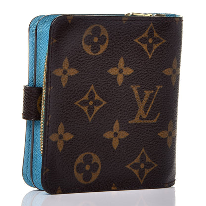 Louis Vuitton Monogram Groom Compact Zip Wallet Blue 3 of 7