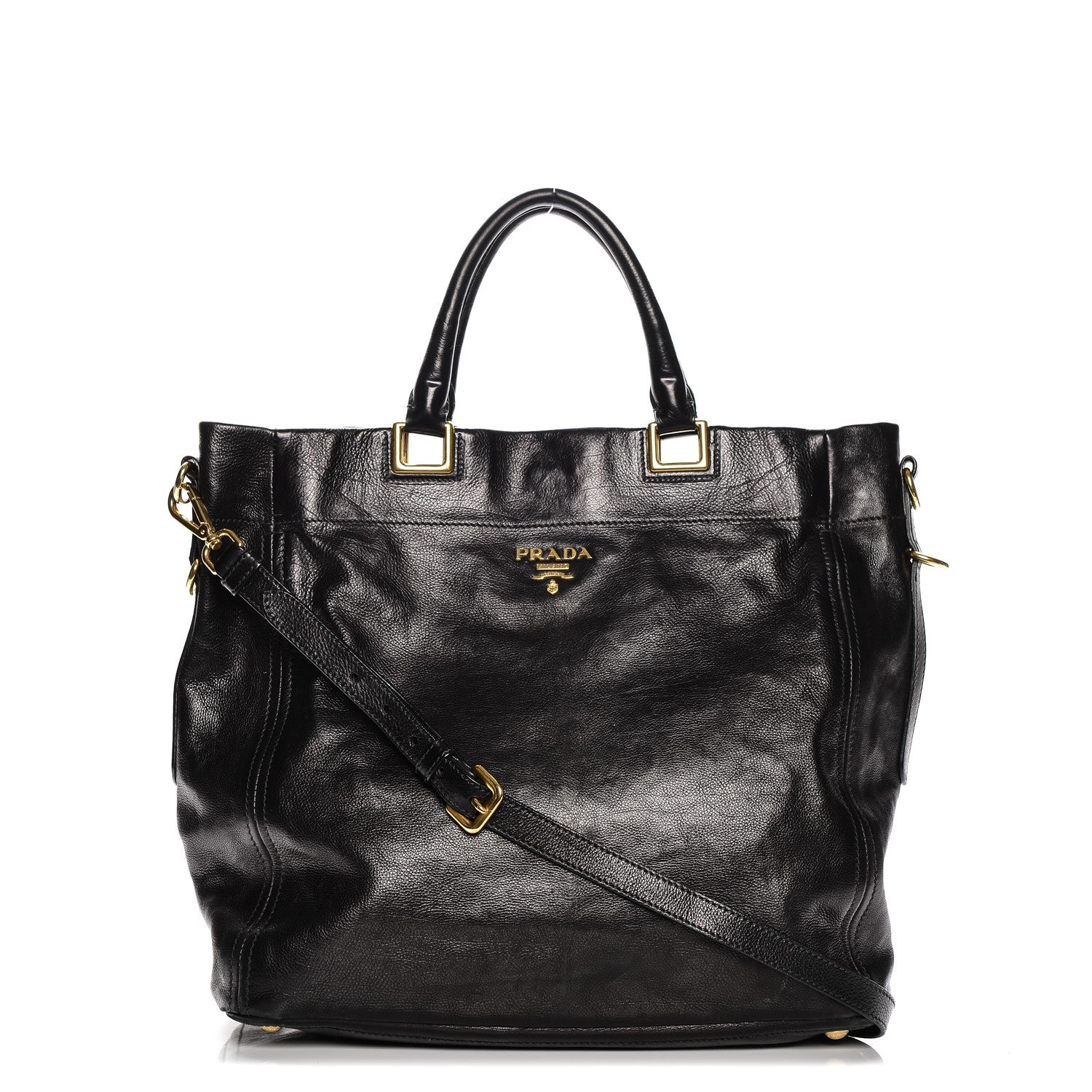 Prada Glace Calf Shopping Tote Nero Black 1 of 7
