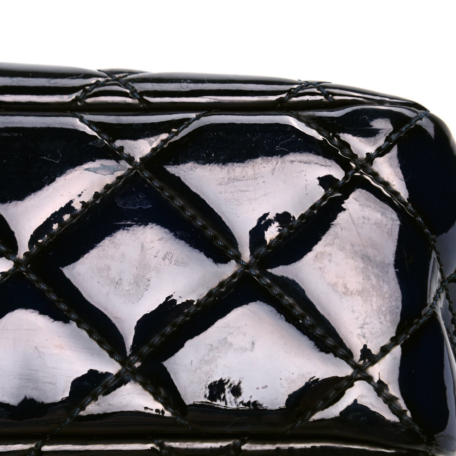 Chanel Patent Quilted Large Coco Shine Flap Navy 8 of 12