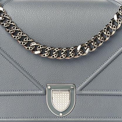Christian Dior Grained Calfskin Medium Diorama Flap Bag Gris 7 of 10