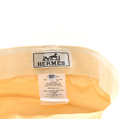 Hermes Hemp Canvas Cotton Giulia Visage Soleil Cap 57 White 8 of 8