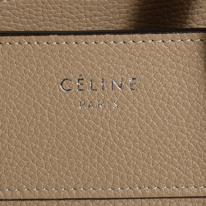 Celine Drummed Calfskin Mini Luggage Dune 6 of 9