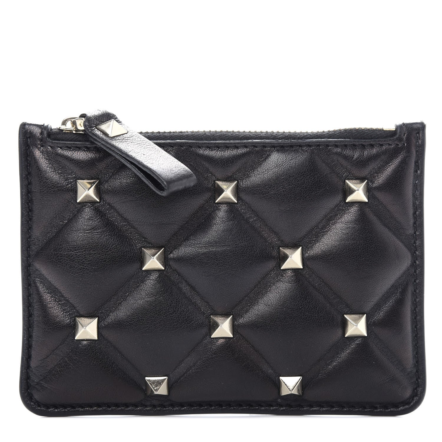 Valentino Garavani Nappa Candystud Coin Purse Black 1 of 6