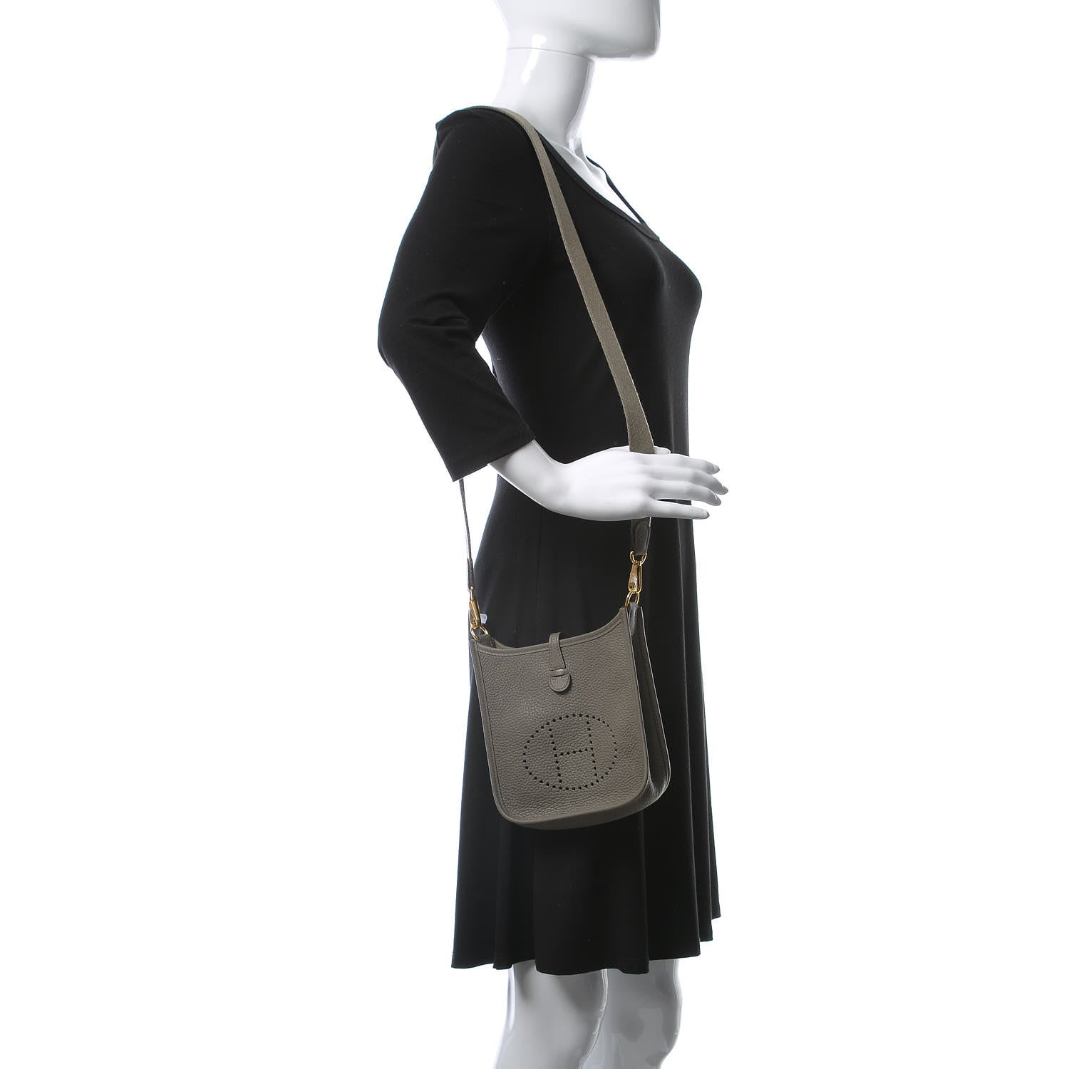Hermes Taurillon Clemence Evelyne TPM Etain 2 of 8