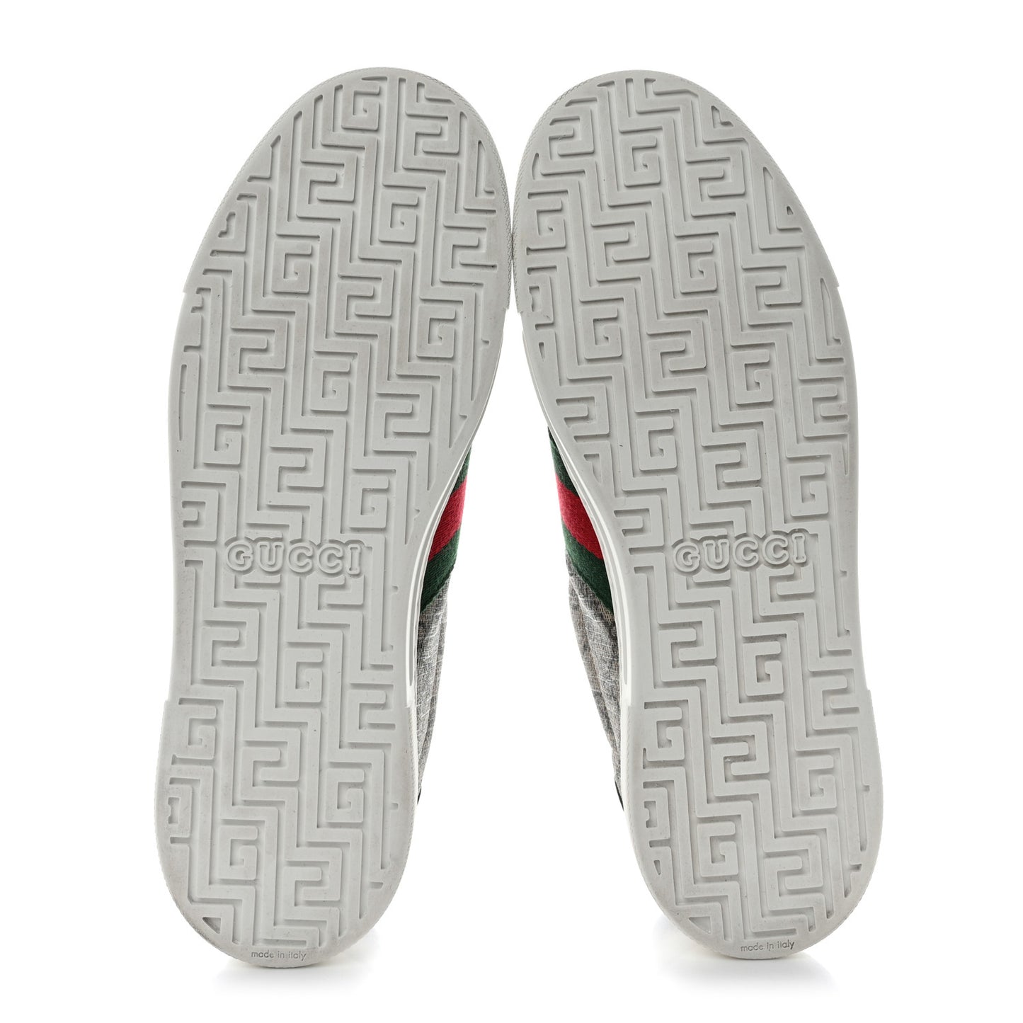 GG Supreme Monogram Ayers Web Mens Ace Sneakers 9.5 Beige Ebony
