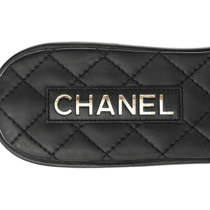 Chanel Lambskin Quilted CC Turnlock Sandals 40.5 Black 7 of 9