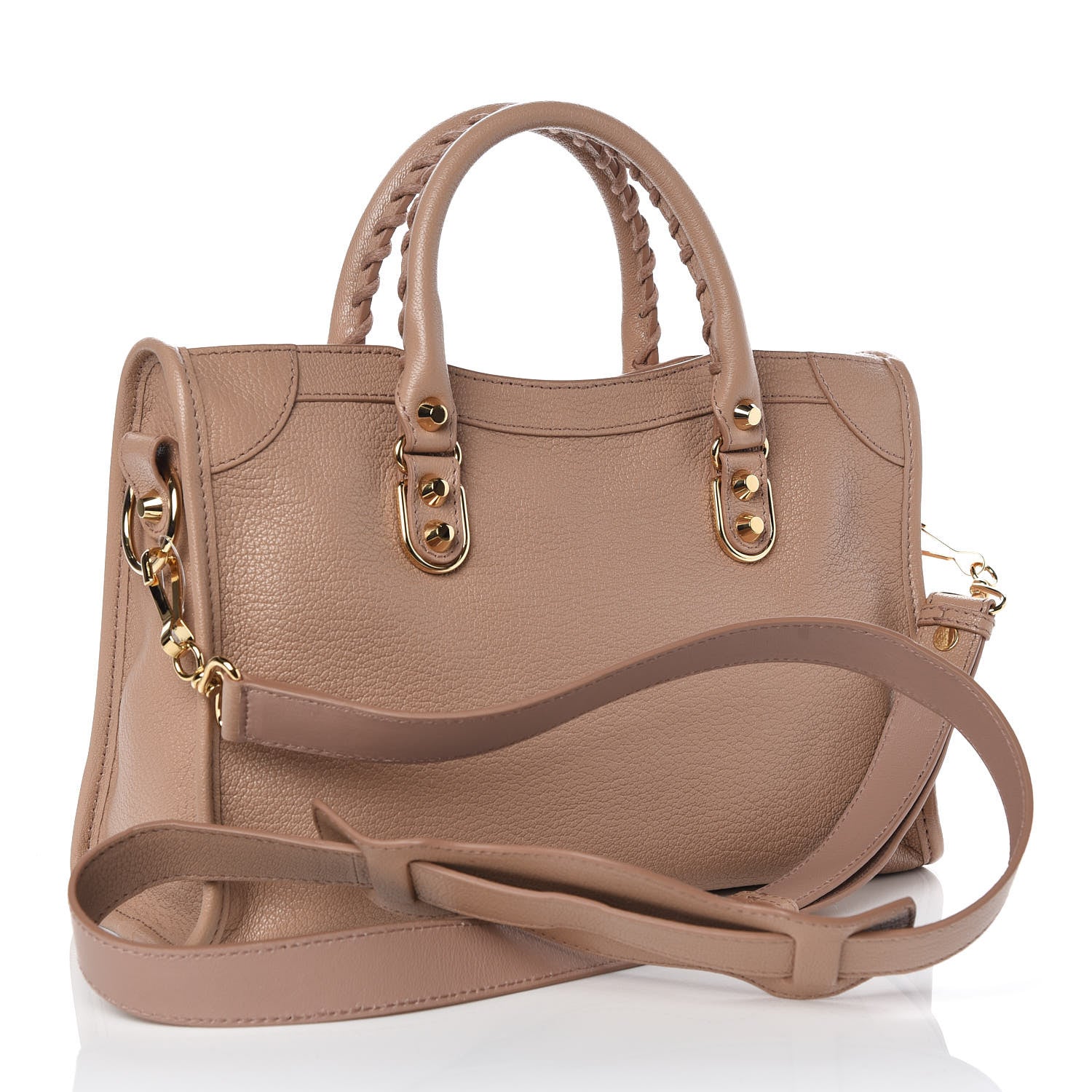 Balenciaga Chevre Gold Metallic Edge Hardware S City Rose Des Sables 3 of 9