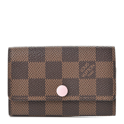 Louis Vuitton Damier Ebene Multicles 6 Key Holder Rose Ballerine 1 of 8
