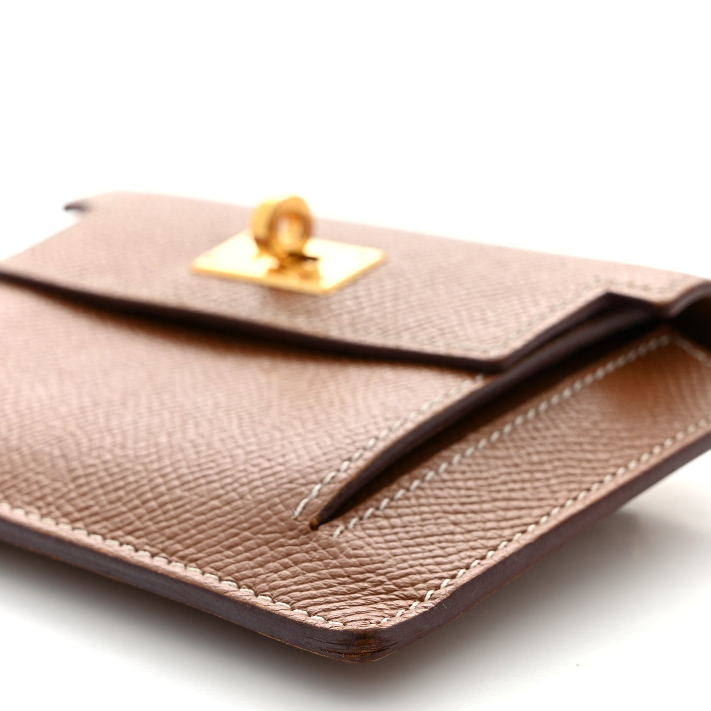Epsom Kelly Pocket Compact Wallet Gold