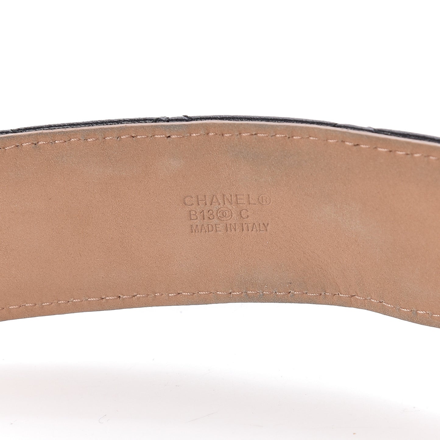 Lambskin Quilted CC Belt 80 32 Black