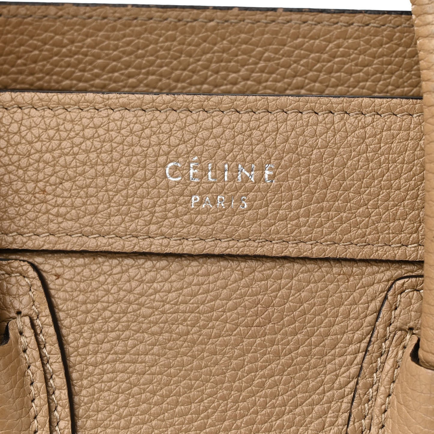Drummed Calfskin Nano Luggage Dune