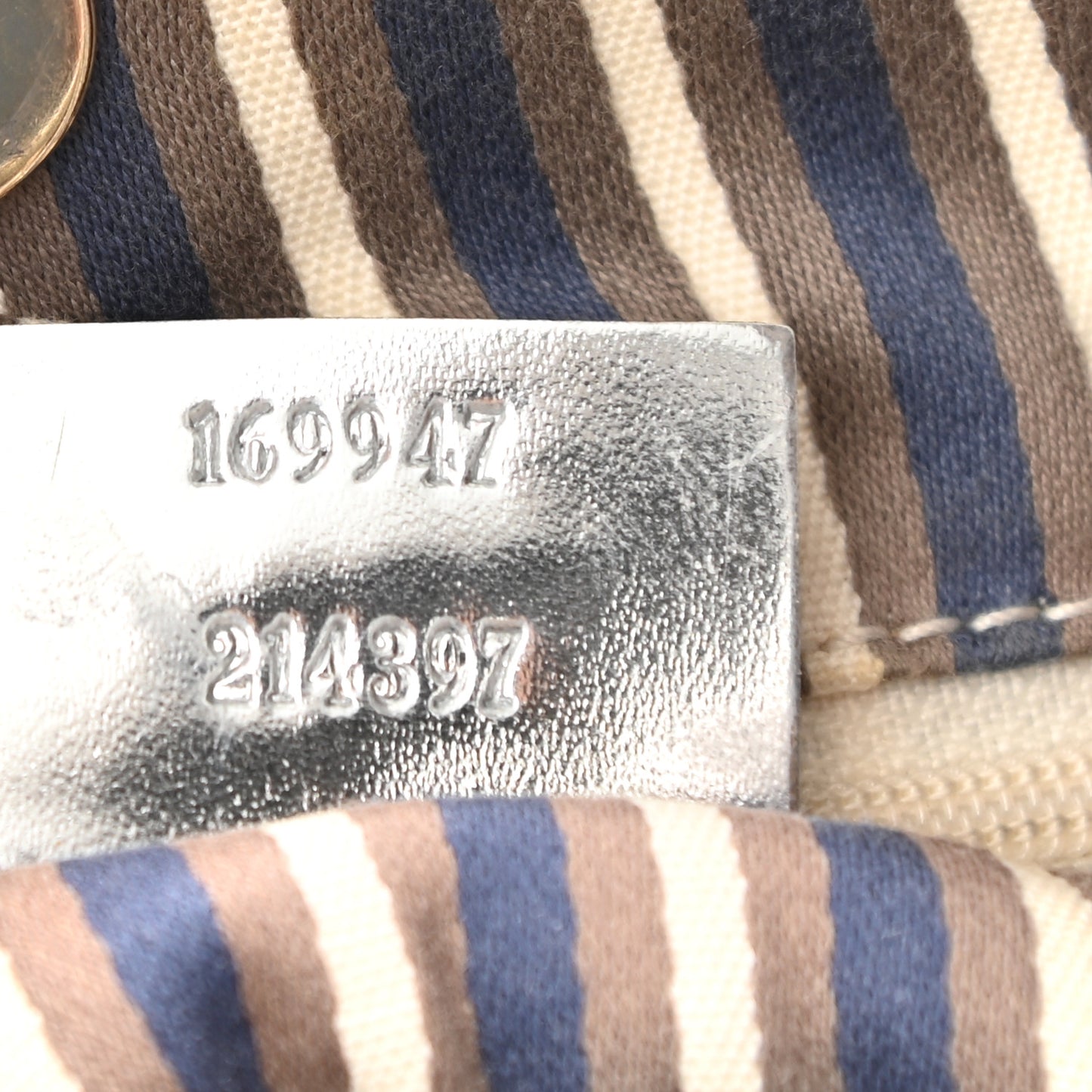 Metallic Monogram Medium New Britt Hobo Silver