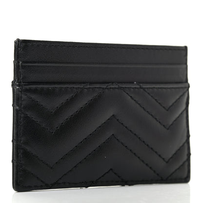 Gucci Calfskin Matelasse GG Marmont Card Holder Black 3 of 6