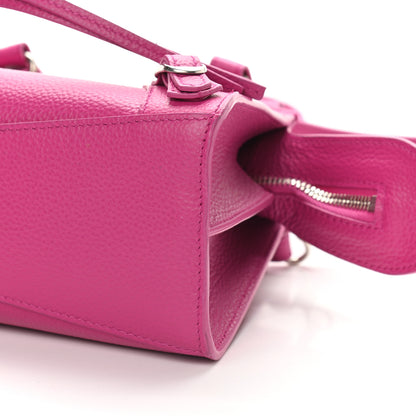 Balenciaga Grained Calfskin Neo Classic Silver Hardware Mini City Fuchsia 8 of 8