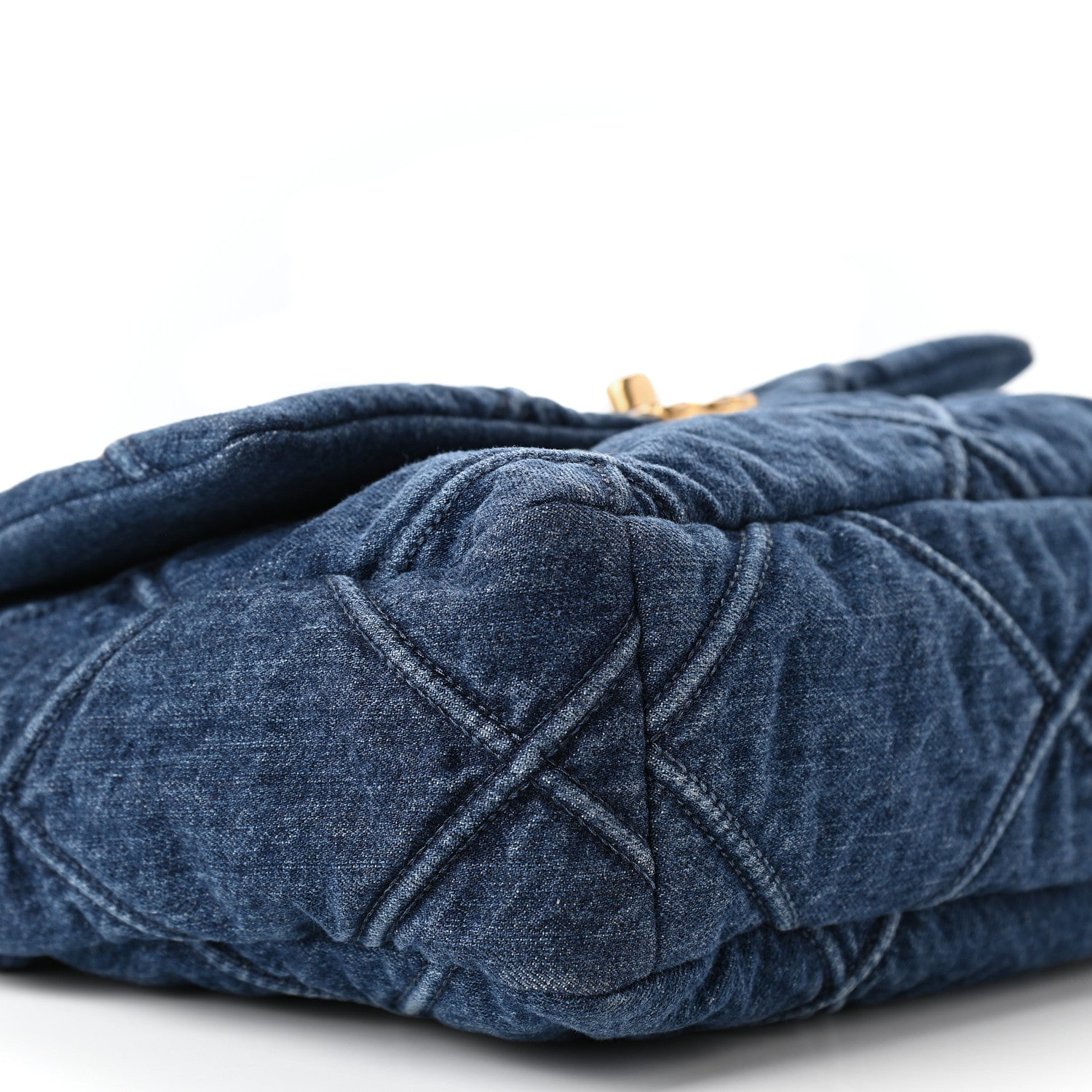Chanel Denim Quilted Large Chanel 19 Flap Blue 8 of 9