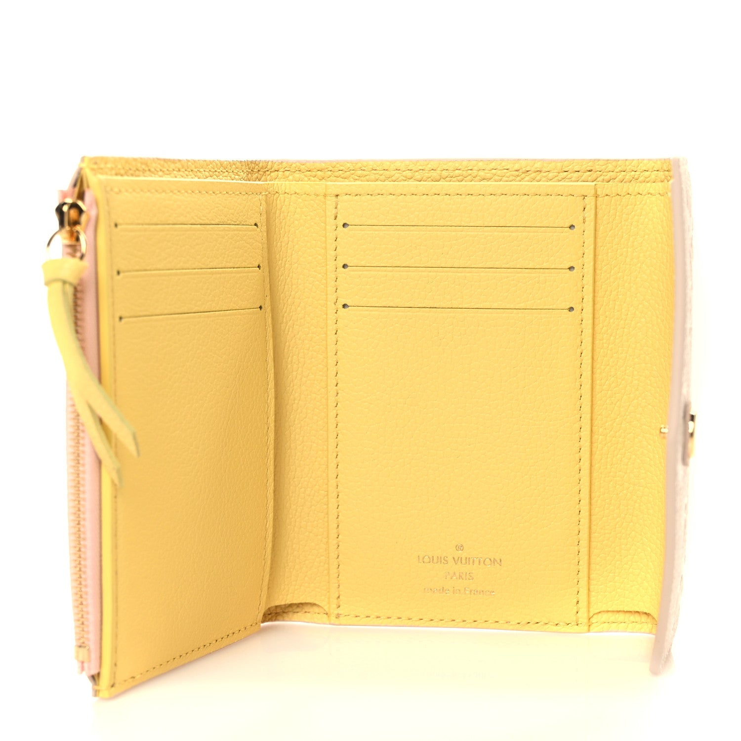 Louis Vuitton Empreinte Monogram Spring In The City Victorine Wallet Pink Beige Yellow 5 of 6