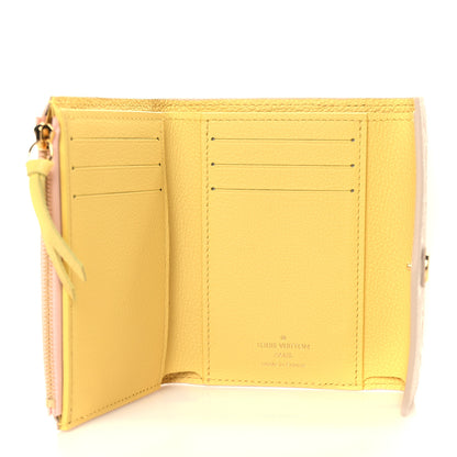 Louis Vuitton Empreinte Monogram Spring In The City Victorine Wallet Pink Beige Yellow 5 of 6