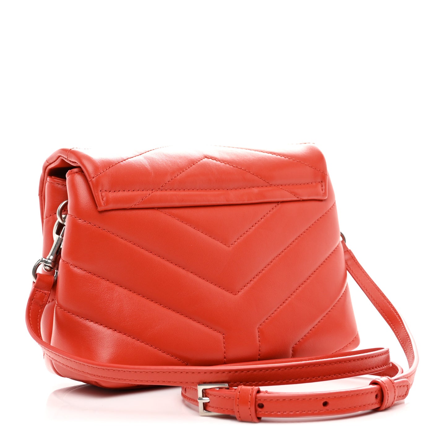 Calfskin Y Quilted Monogram Toy Loulou Crossbody Bag Coral