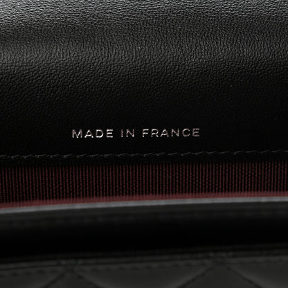 Chanel Lambskin Quilted Flap Card Holder Wallet Black 7 of 9