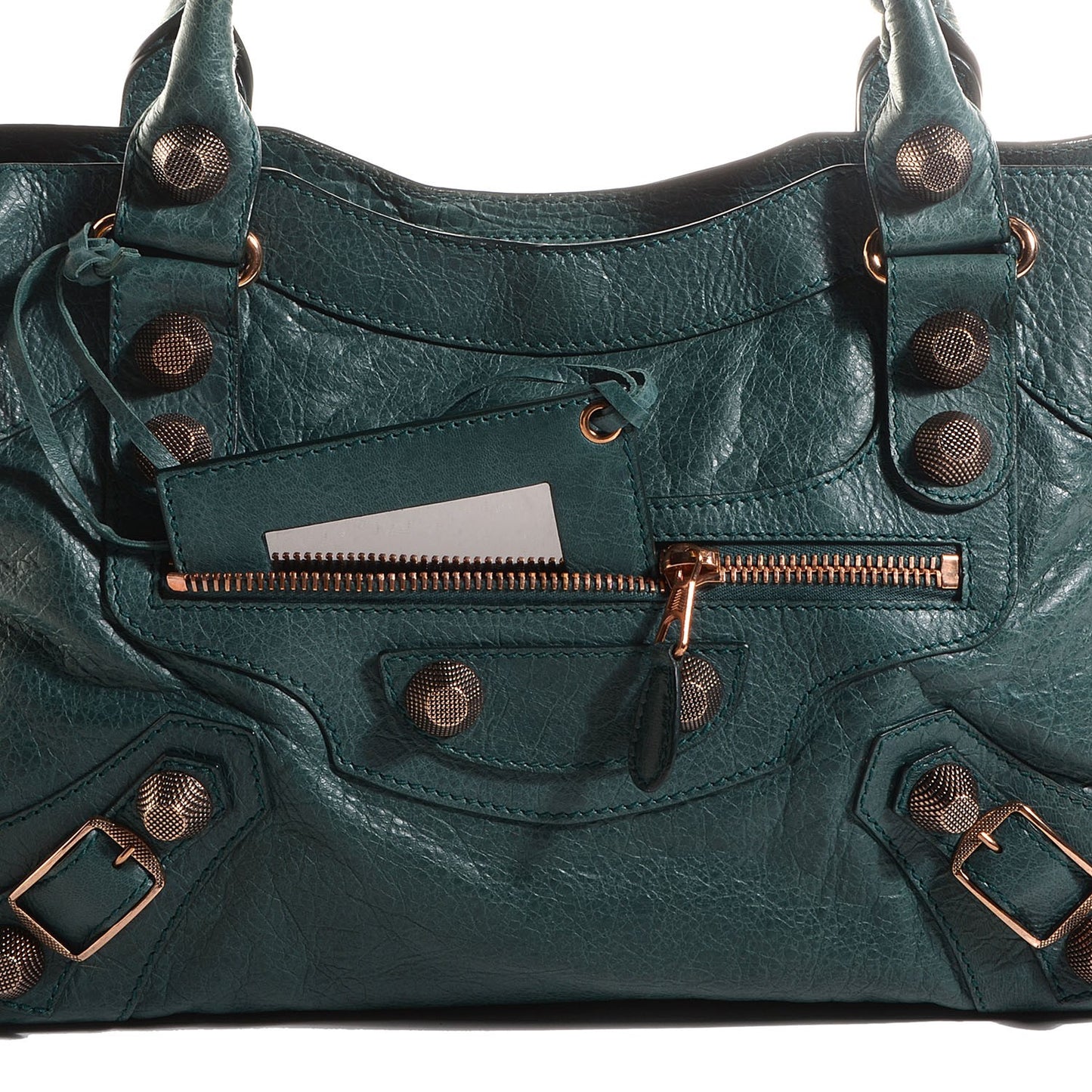 Agneau Giant 21 Rose Gold Hardware City Vert Menthe