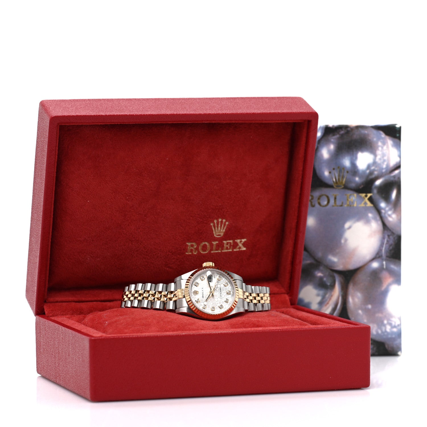 Rolex Stainless Steel 18K Yellow Gold Diamond 26mm Oyster Perpetual Datejust Watch Silver Jubilee 79173 5 of 5