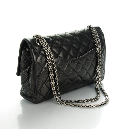 Chanel Metallic Calfskin Quilted 2.55 Reissue 226 Flap Black 3 of 7