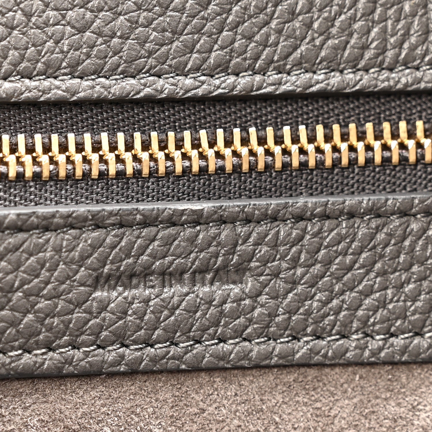 Celine Soft Grained Calfskin Small Belt Cabas Phantom Grey 7 of 11