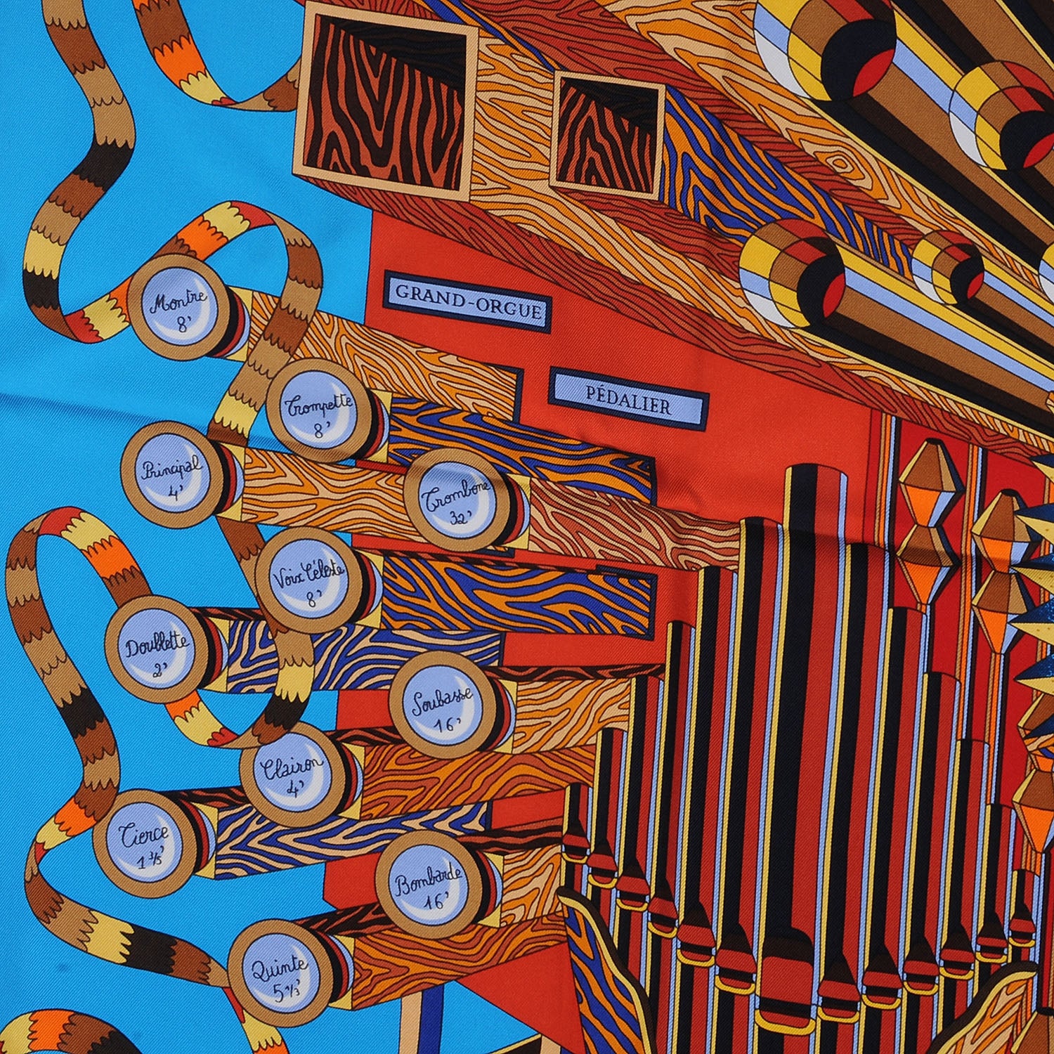 Hermes Silk Point D Orgue Scarf 90 6 of 9