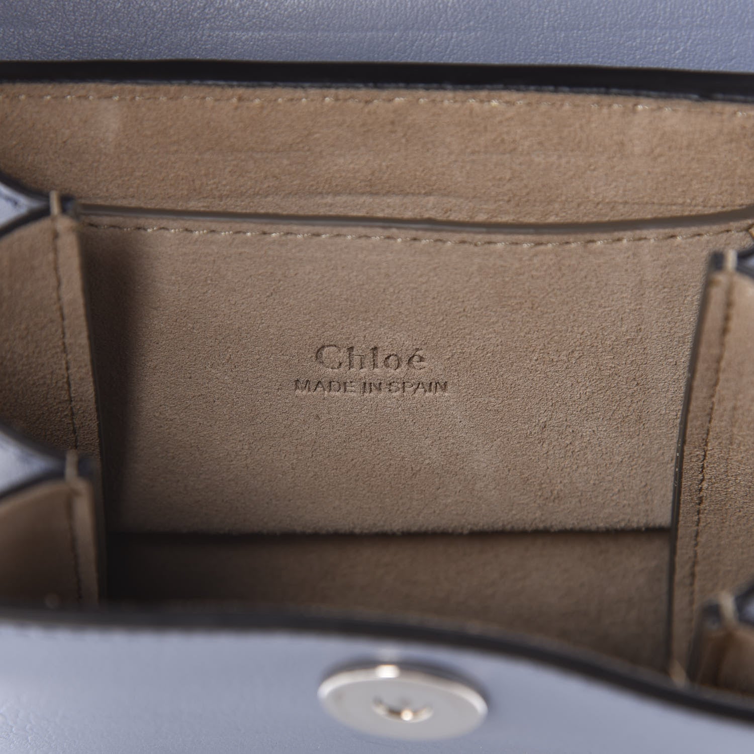 Chloe Suede Calfskin Mini Faye Bracelet Bag Washed Blue 8 of 10