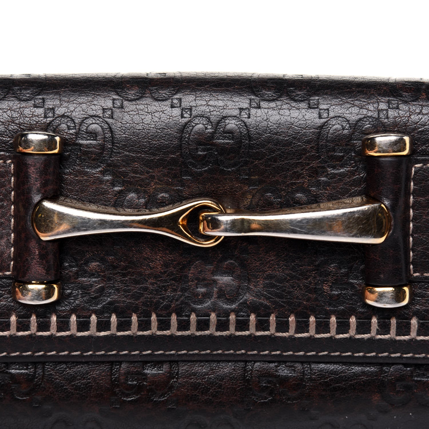 Gucci Guccissima Horsebit Continental Wallet Dark Brown 17 of 18