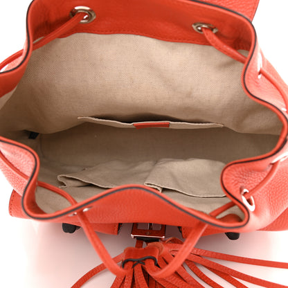 Gucci Cellarius Calfskin Medium Bamboo Backpack New Dark Orange 5 of 10