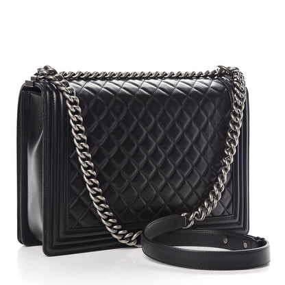 Chanel Lambskin Quilted Large Boy Flap Black 3 of 16