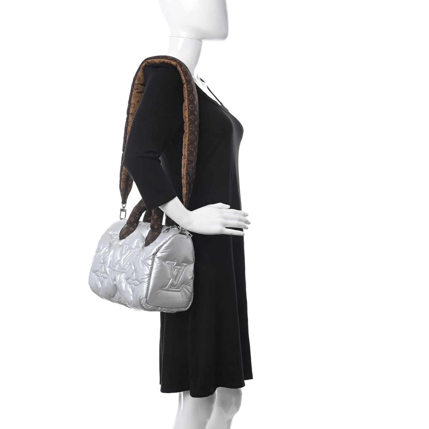 Econyl Mini Monogram Pillow Speedy Bandouliere 25 Silver