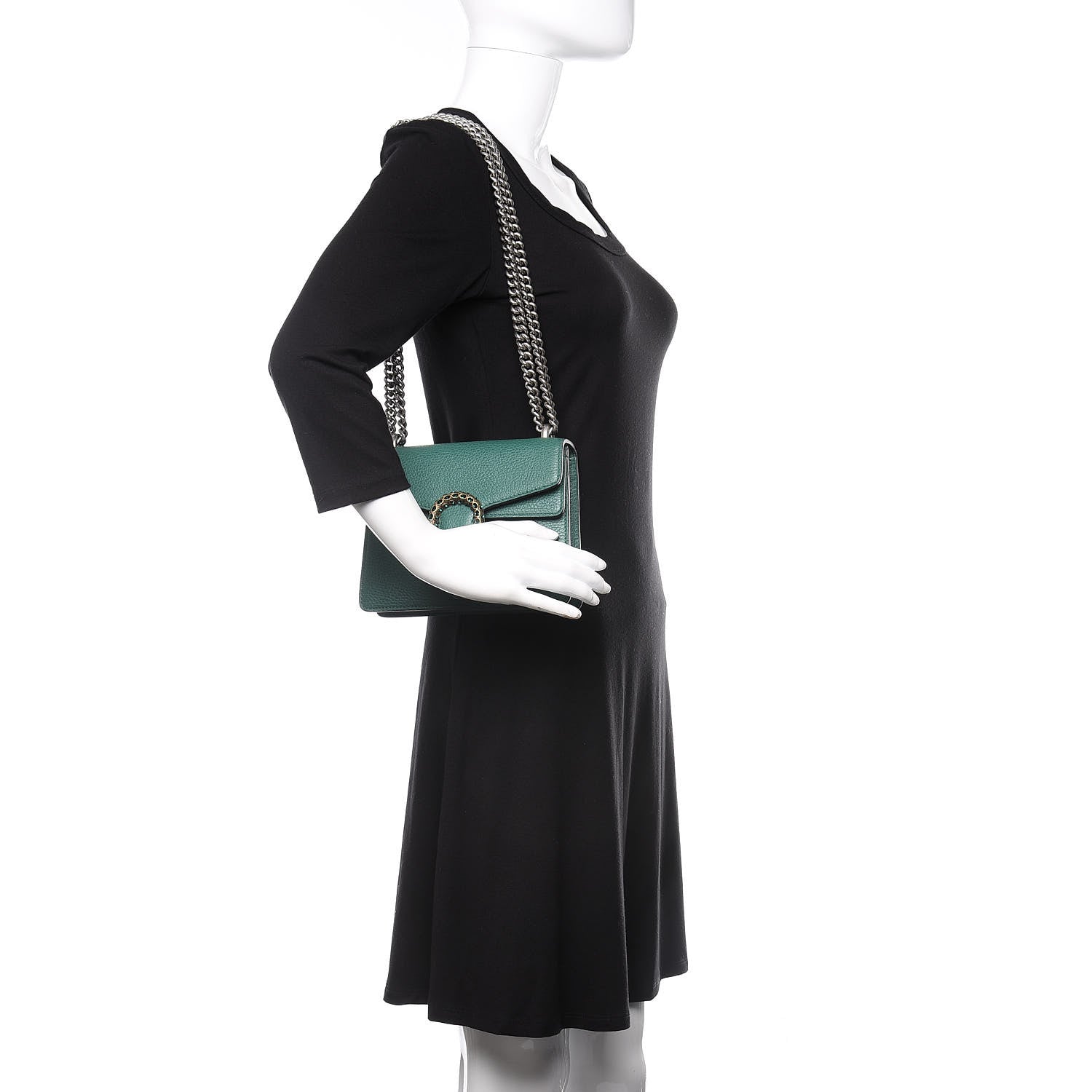 Gucci Calfskin Mini Dionysus Shoulder Bag Emerald 2 of 11