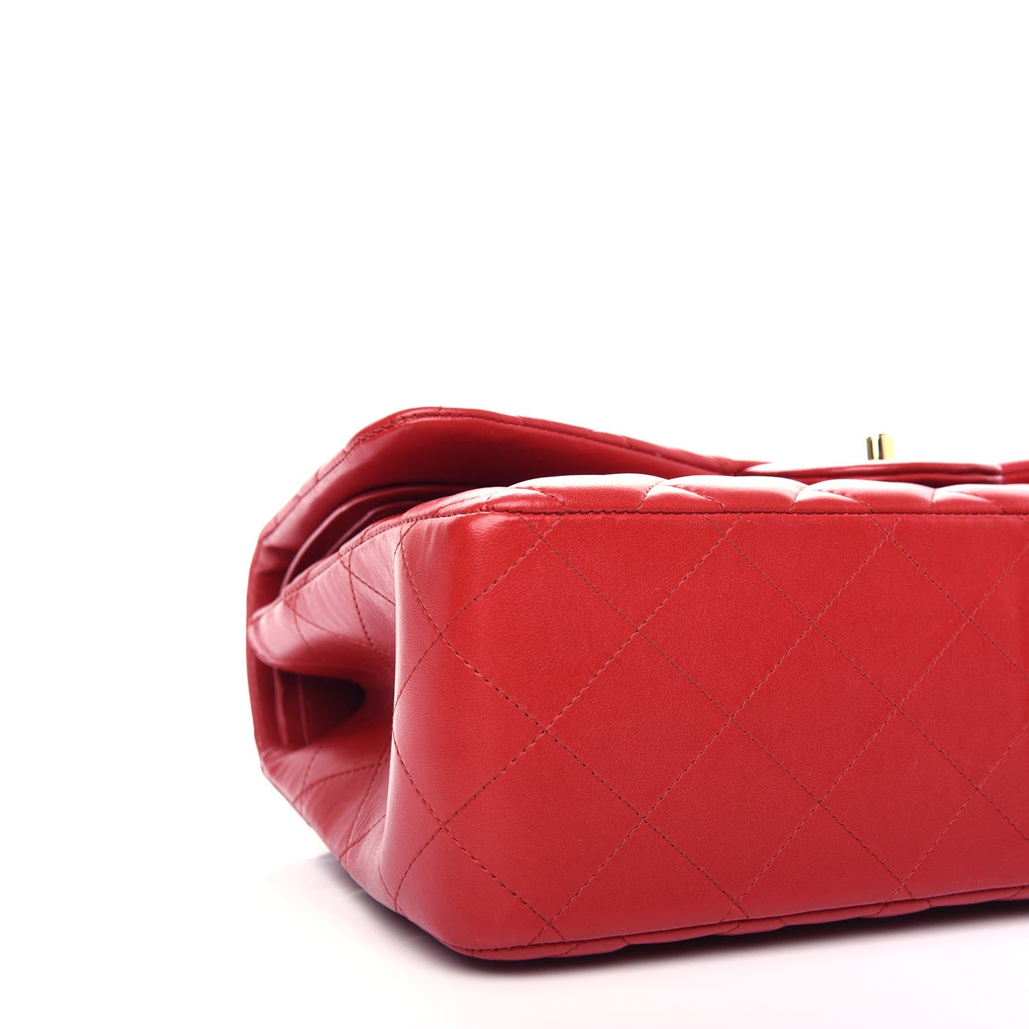 Chanel Lambskin Quilted Jumbo Double Flap Red 8 of 12
