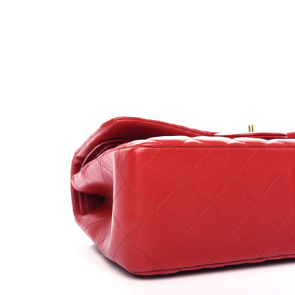 Chanel Lambskin Quilted Jumbo Double Flap Red 8 of 12