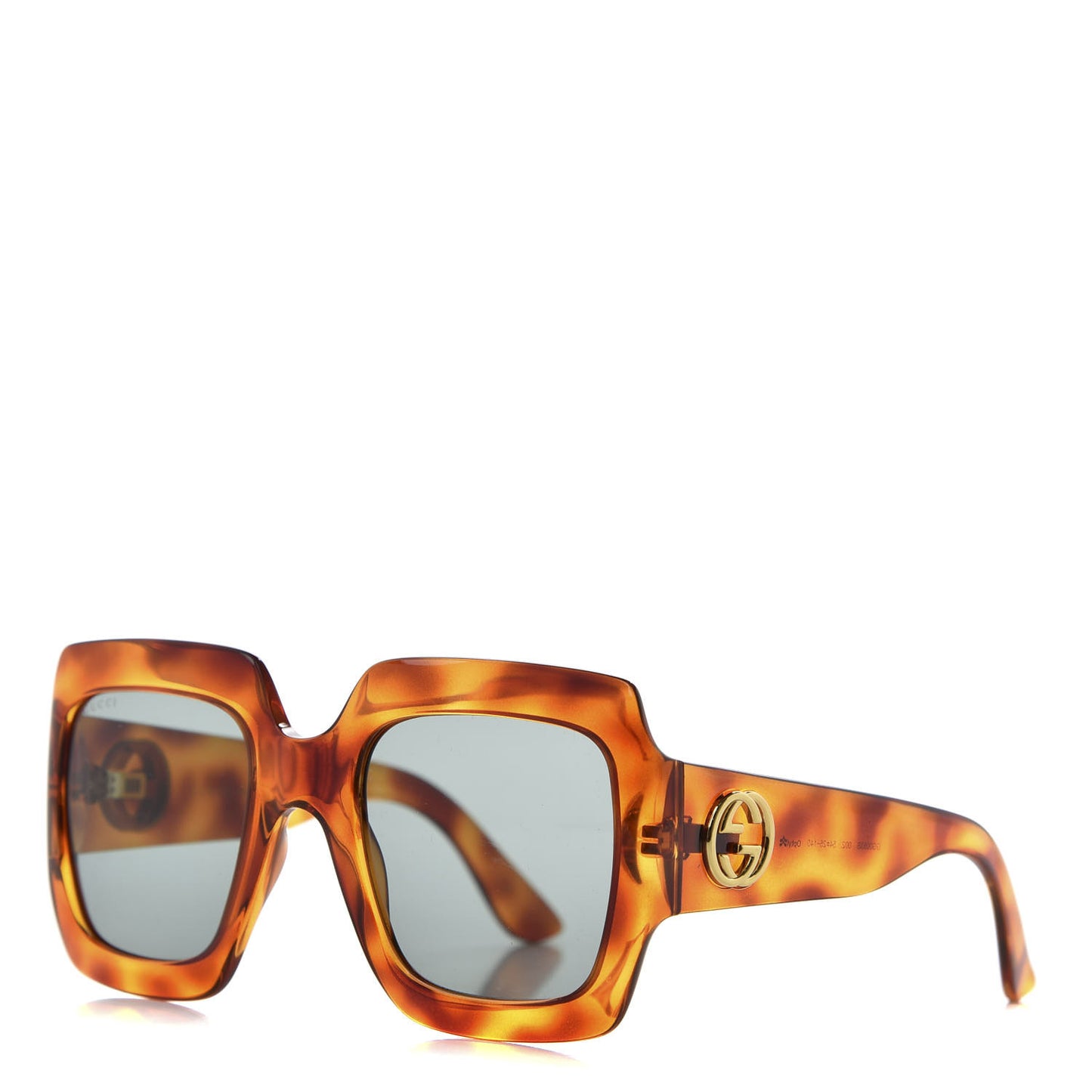 Acetate Square Frame Sunglasses GG0053S Havana