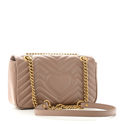 Gucci Calfskin Matelasse Small GG Marmont Shoulder Bag Porcelain Rose 3 of 10