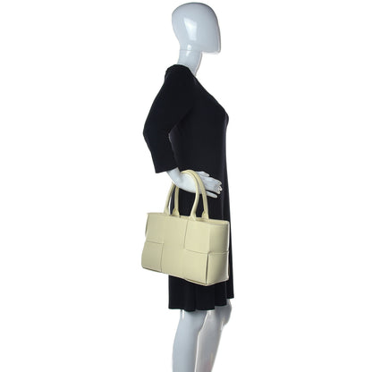 Bottega Veneta Grained Calfskin Intrecciato Small Arco Tote Ice Cream 2 of 11