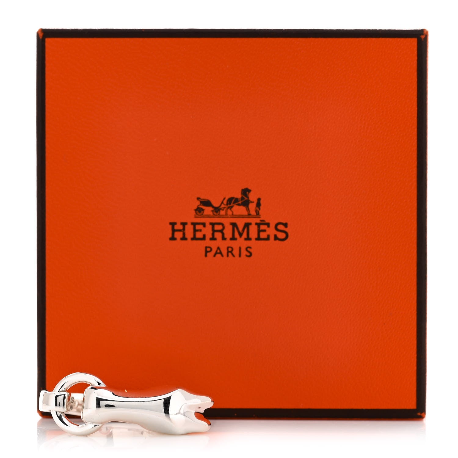 Hermes Sterling Silver PM Galop Ring 54 7 7 of 7