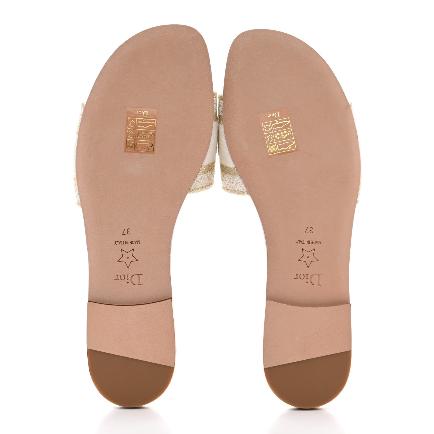 Christian Dior Canvas Lurex Jardin d'Hiver Embroidered Dway Flat Slide Sandals 37 White Palladium 5 of 9